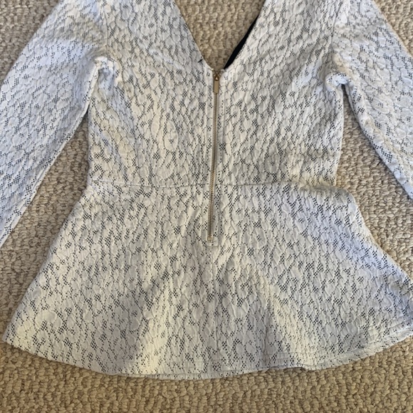 Dynamite Peplum long-sleeve textured top - Picture 3 of 5